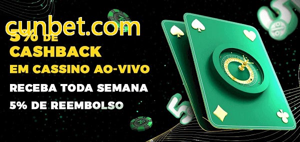 Promoções do cassino ao Vivo cunbet.com